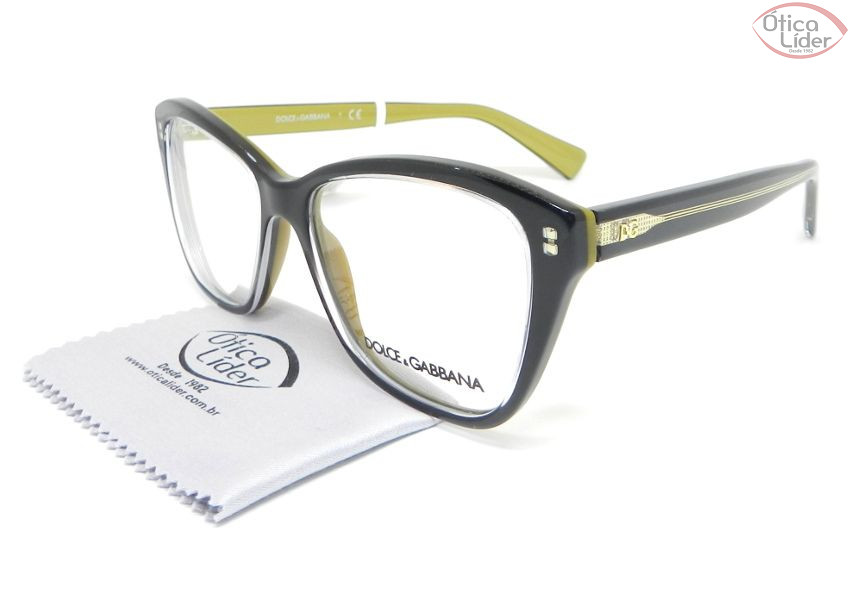 Dolce & Gabbana DG3249 2955 51 Acetato Preto / Dourado