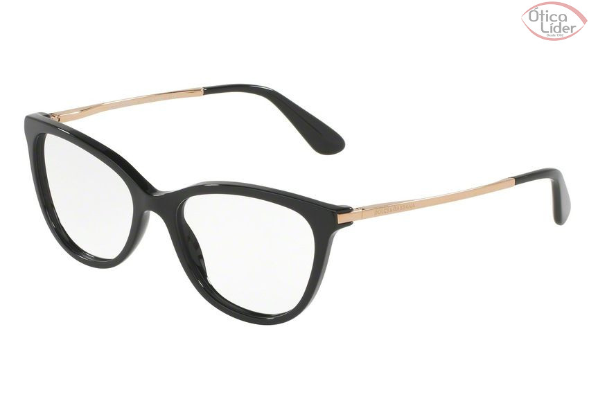 Dolce & Gabbana DG3258 501 54 Acetato Preto / Dourado