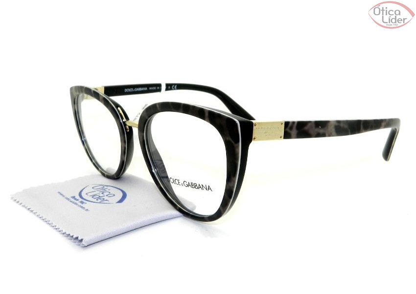 Dolce & Gabbana DG 3262 1995 53 Acetato Tigrado / Metal Dourado