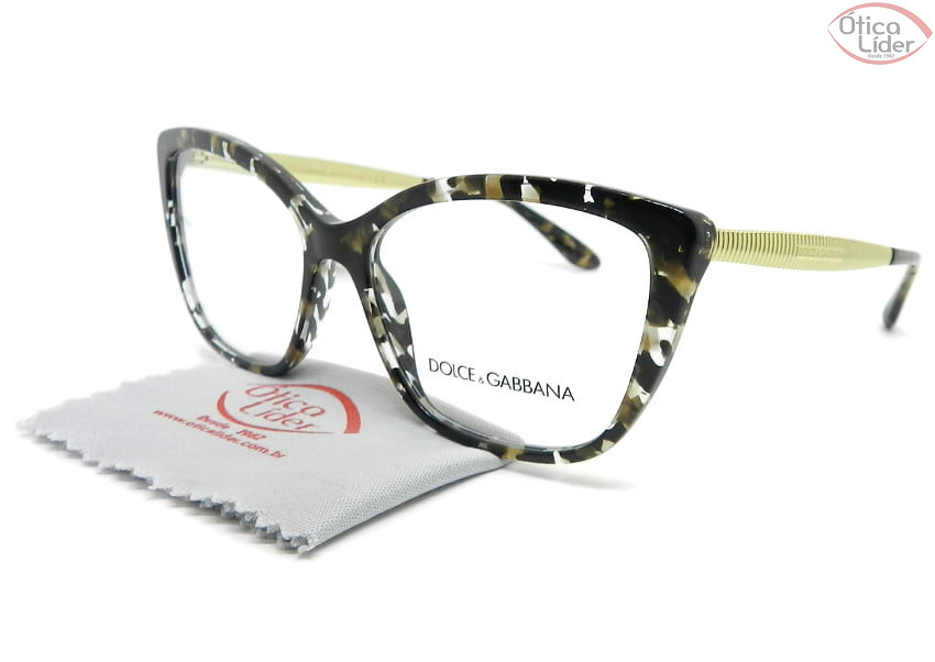 Dolce & Gabbana DG3280 911 54 Acetato Mesclado / Dourado