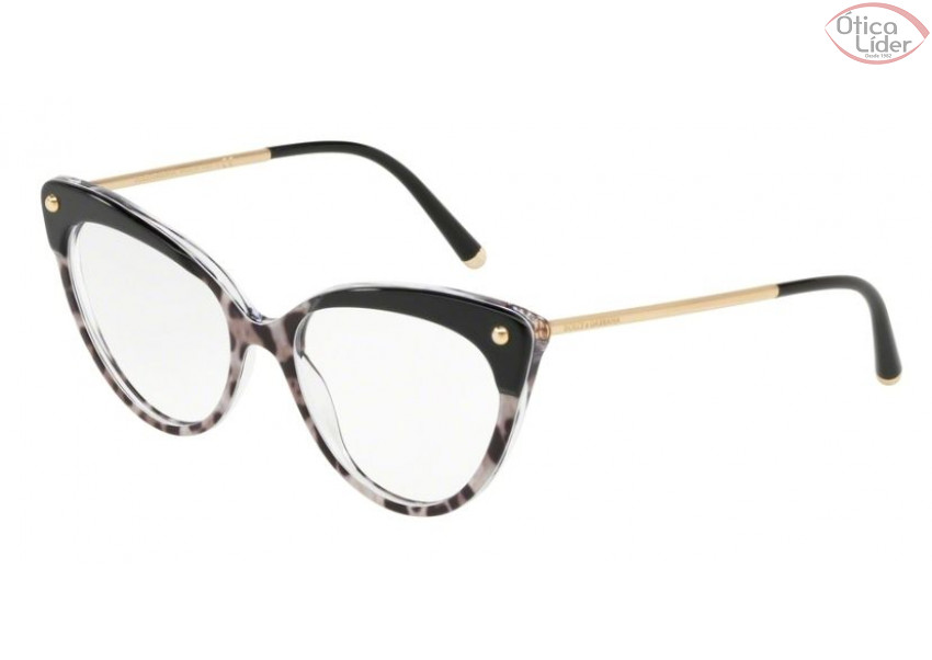 Dolce & Gabbana DG3291 3174 54 Acetato Preto/Decorado / Metal Dourado