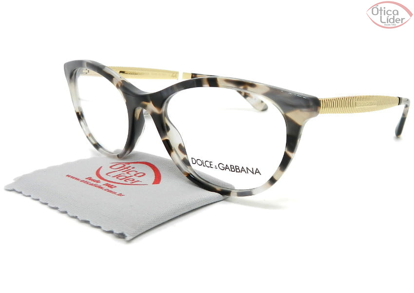 Dolce & Gabbana DG3310 3120 52 Acetato Havana / Metal Dourado