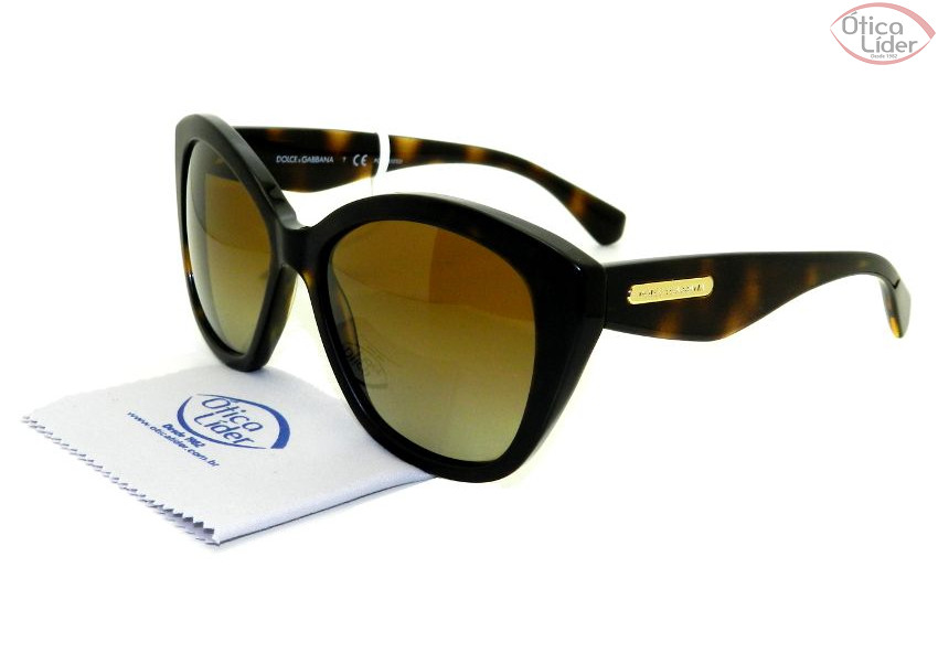 Dolce & Gabbana DG 4220 2937/t5 55 Acetato Marrom Tartaruga Polarizado