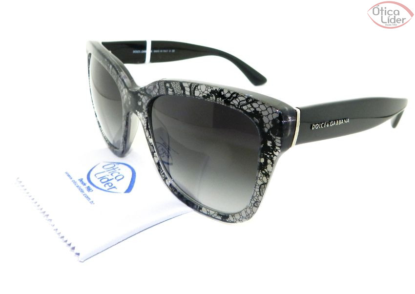 Dolce & Gabbana DG 4226 2978/8g 56 Acetato Preto Chantilly Lace