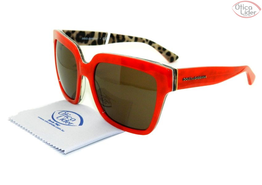 Dolce & Gabbana DG4234 2885/73 57 Acetato Vermelho / Leopardo