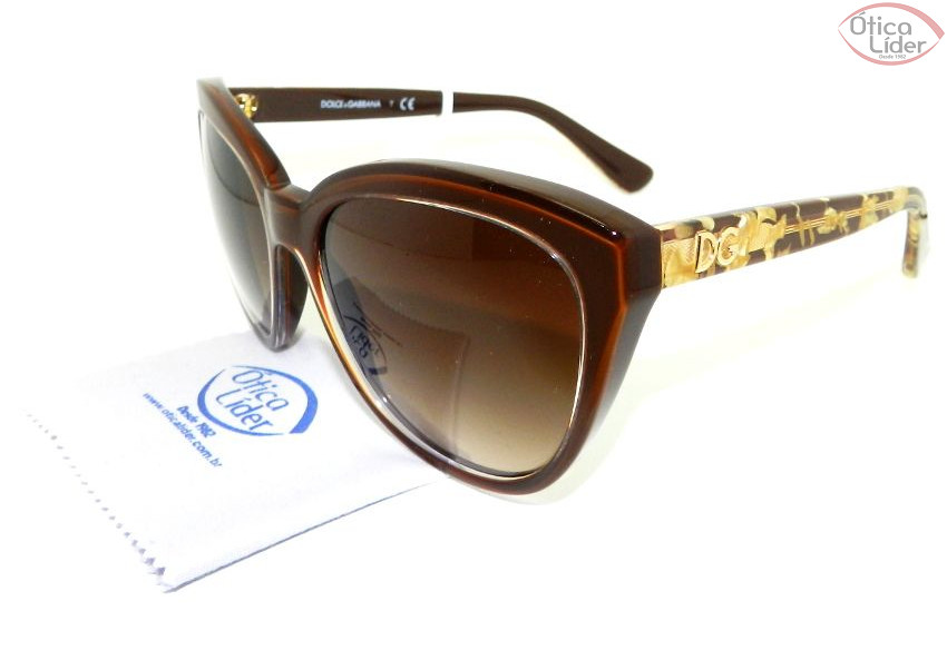 Dolce & Gabbana DG 4250 2918/13 56 Acetato Marrom / Dourado