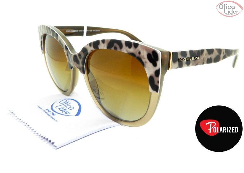 Dolce & Gabbana DG4259 2967/t5 56 Acetato Marrom Tigrado Polarizado