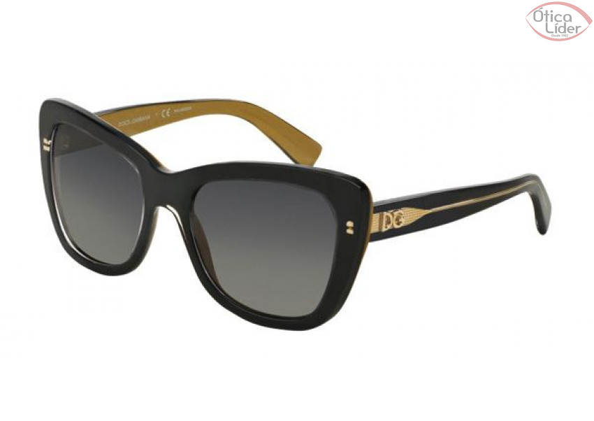 Dolce & Gabbana DG 4260 2955/t3 54 Acetato Preto / Ouro