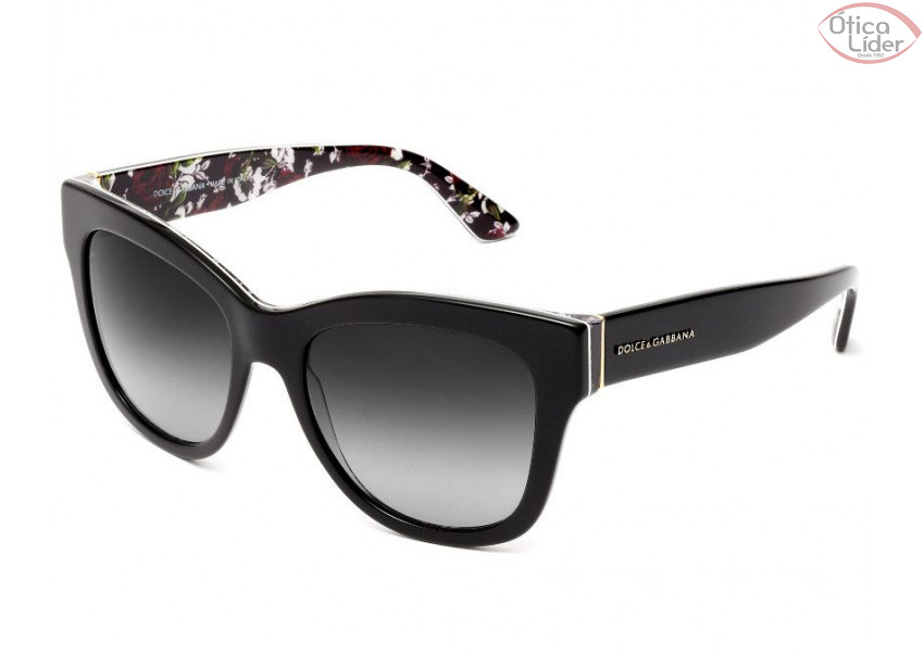 Dolce & Gabbana DG4270 3021/8g 55 Acetato Preto / Floral