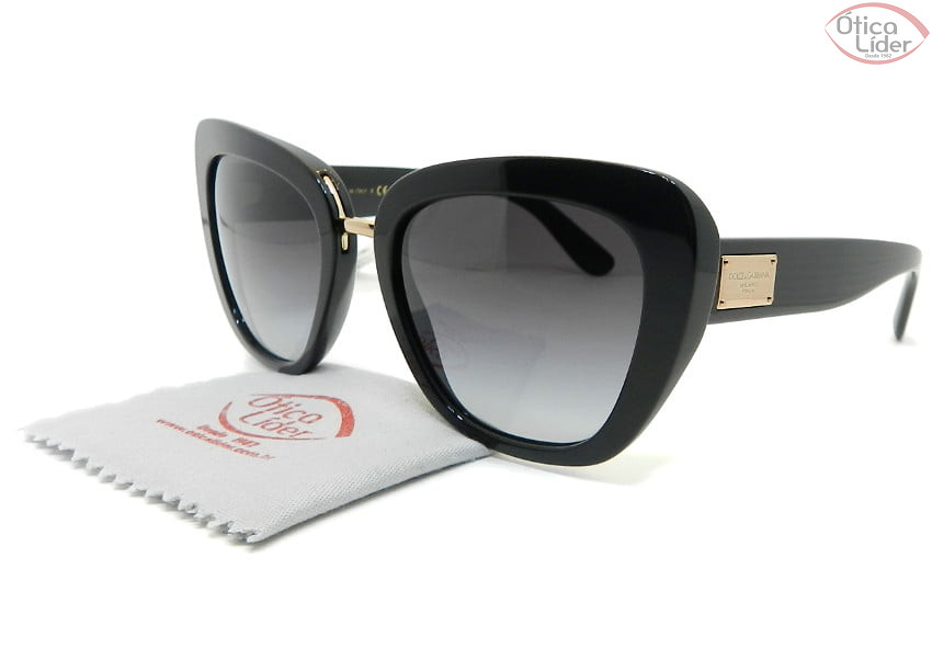 Dolce & Gabbana DG4296 501/8G 53 Acetato Preto / Dourado