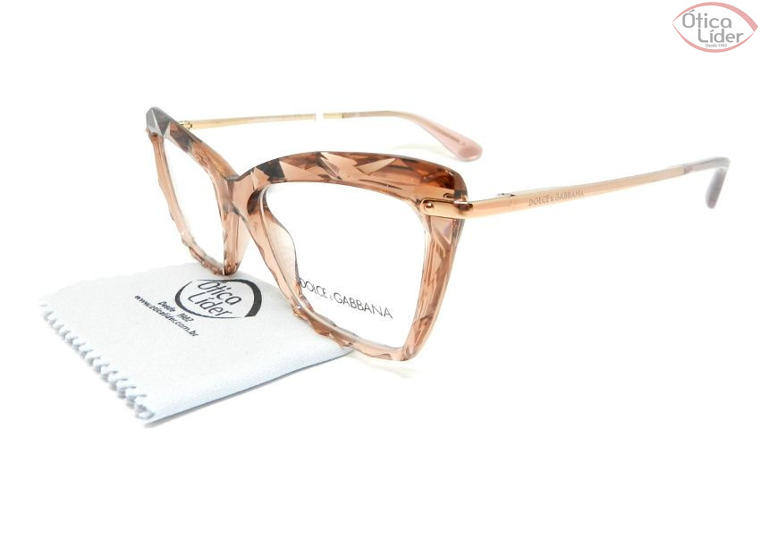 Dolce & Gabbana DG5025 3148 53 Acetato Rosado / Metal Dourado