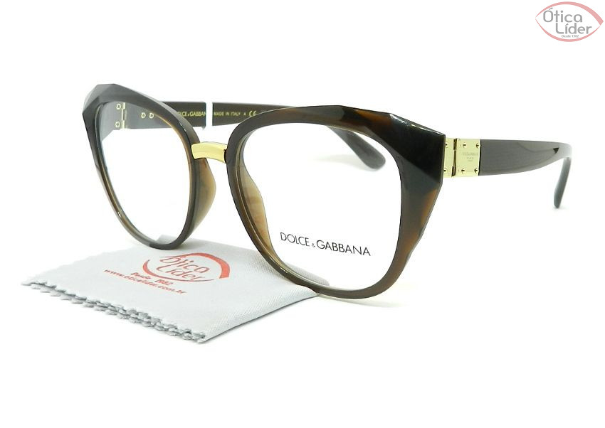 Dolce & Gabbana DG5041 3159 53 Acetato Marrom / Dourado