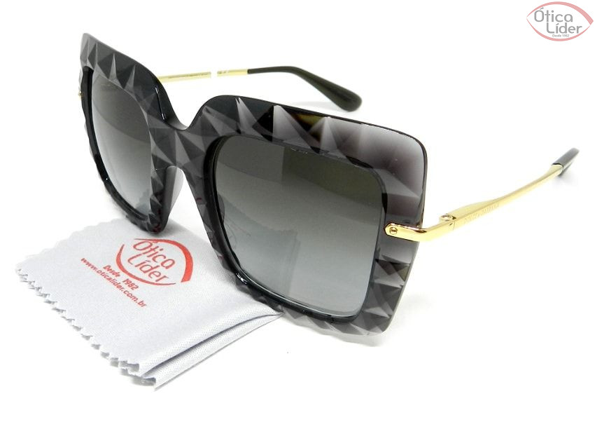 Dolce & Gabbana DG6111 504/8g 51 Acetato Preto Transparente / Dourado