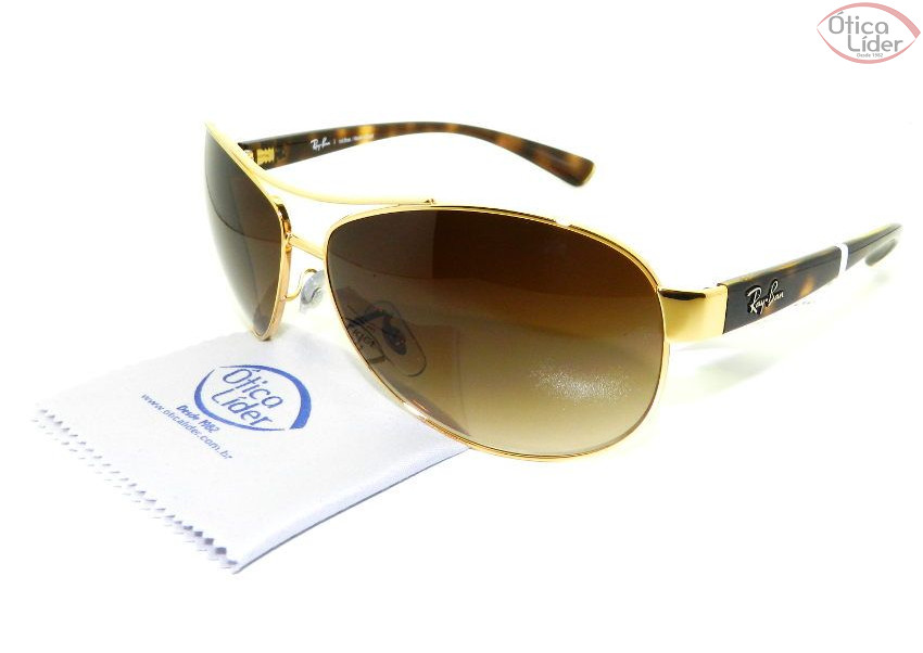 Ray-Ban RB 3386l 001/13 63 Metal Dourado / Mesclado