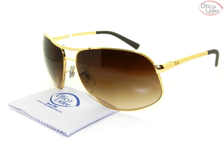 Ray-Ban RB3387l 001/13 64 Aviador Metal Dourado