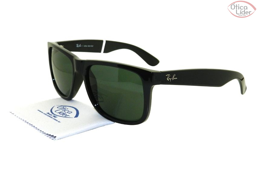 Óculos de Sol RAY-BAN JUSTIN RB4165L 601/71 55 Acetato Preto