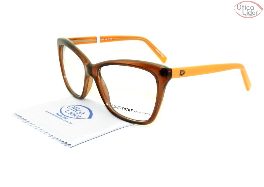 Detroit DT Clara 349 48 Acetato Marrom / Laranja