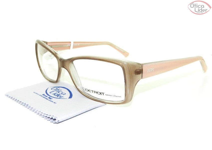 Detroit DT Zoe 385 50 Acetato Marrom Transparente / Rosado