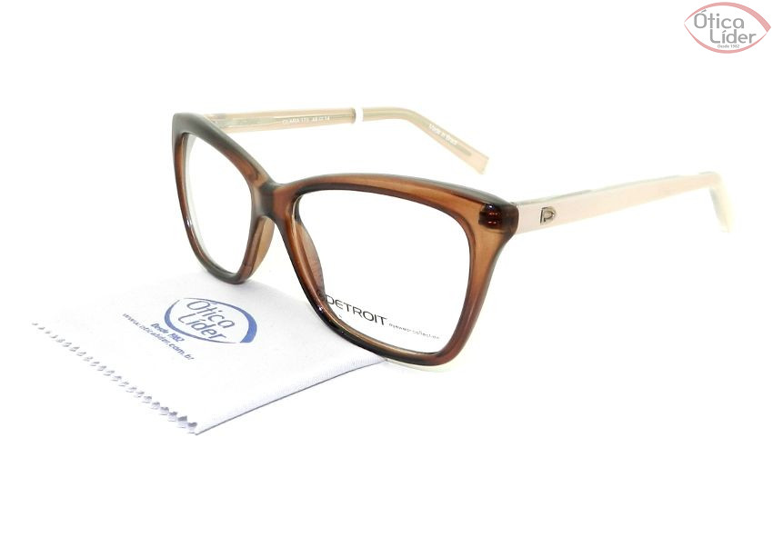 Detroit DT Clara 179 48 Acetato Marrom / Rosado Transparente