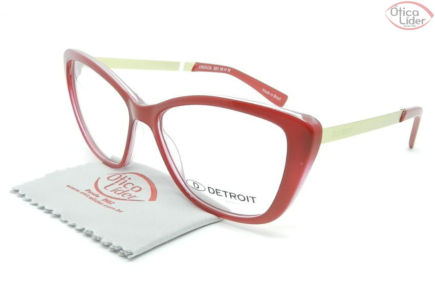 Detroit Croácia DT631 54 Basic Acetato Vermelho / Metal Dourado