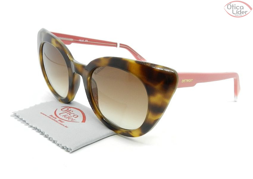 Detroit Feliz DT374 50 Basic Gatinho Acetato Tartaruga / Rosa
