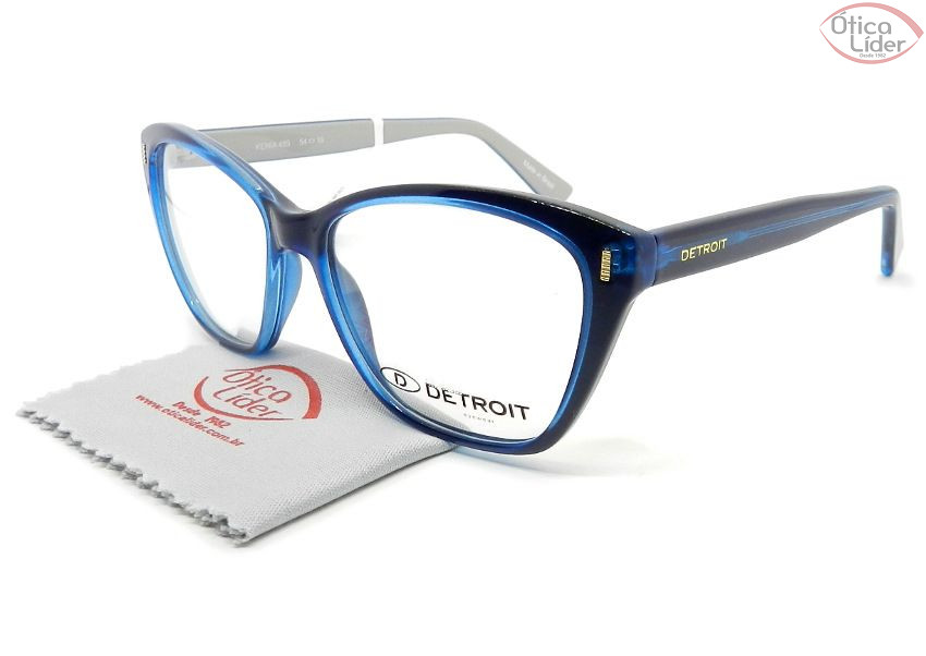 Detroit Kenia DT485 54 Acetato Azul Transparente / Cinza