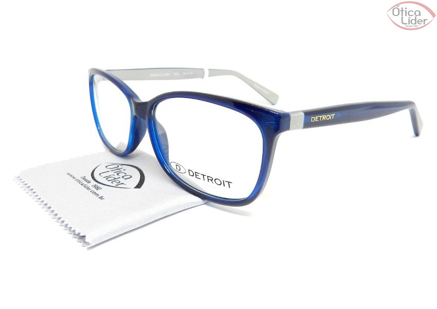 Detroit DT Maria Clara 515 54 Acetato Azul Transparente / Cinza