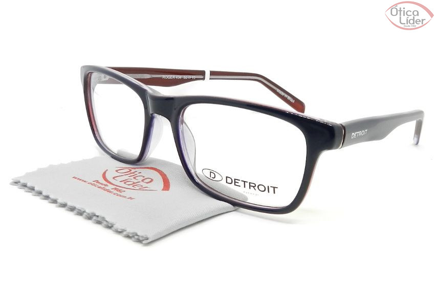 Detroit Roger DT434 50 Basic Acetato Azul / Vermelho Cristal