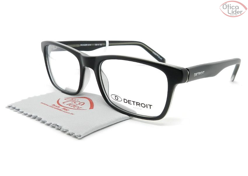 Detroit Roger DT514 50 Basic Acetato Preto Fosco / Cristal