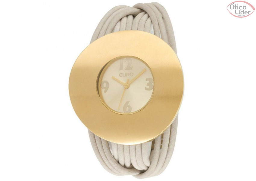 Euro EU 2035ow/2m Pulseira de Couro Bege