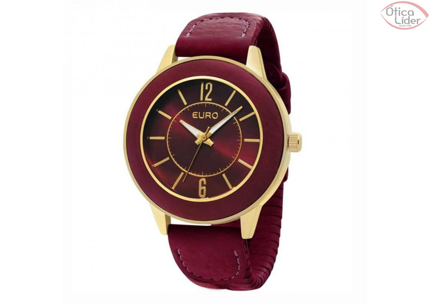 Euro EU 2035vd/2r Pulseira Couro Bordo