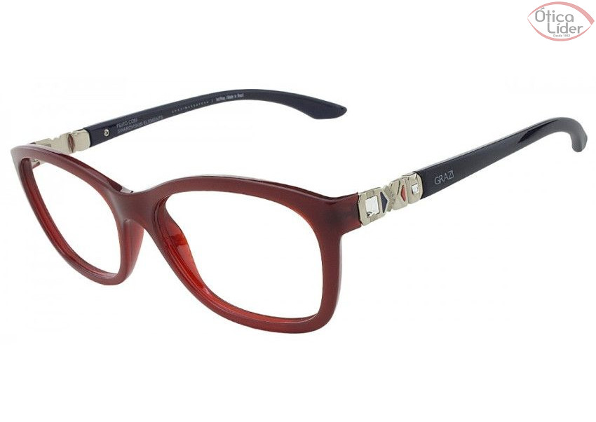 Grazi Massafera GZ 3001b d140 54 Acetato Vermelho / Preto