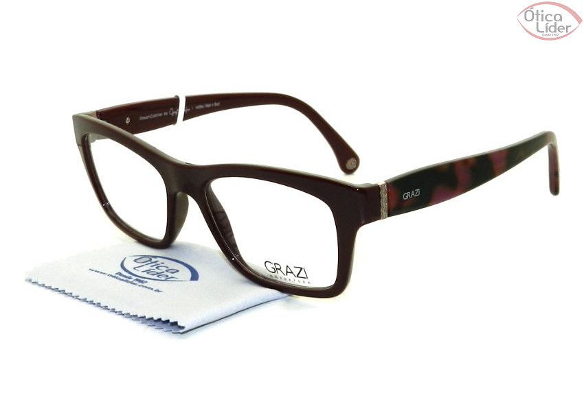 Grazi Massafera GZ 3004 d247 52 Acetato Bordô / Mesclado