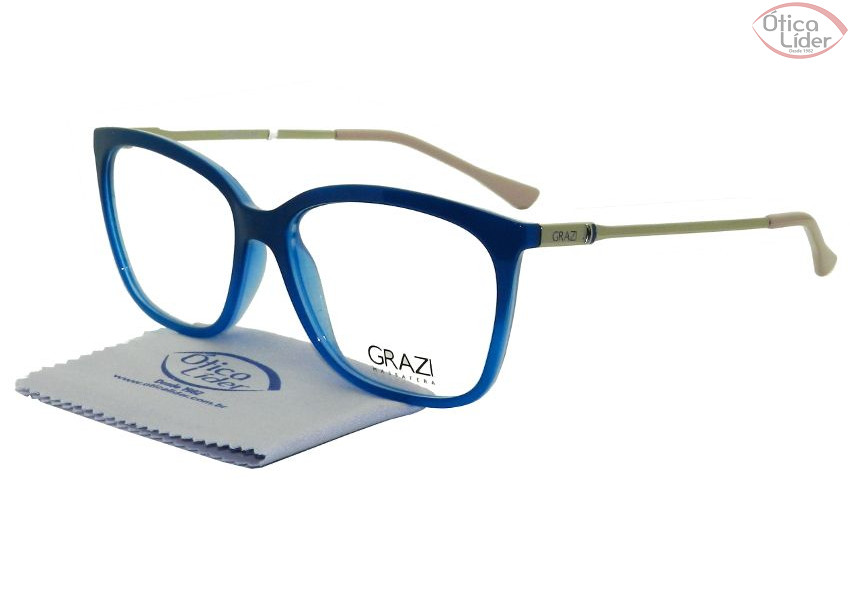 Grazi Massafera GZ 3016 d828 53 Acetato Azul / Prata