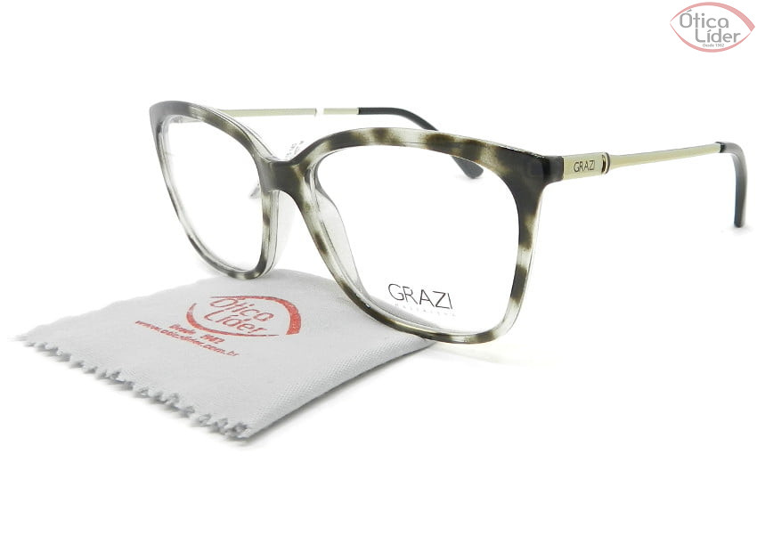 Grazi Massafera GZ3016 g024 53 Acetato Havana Cinza / Prata