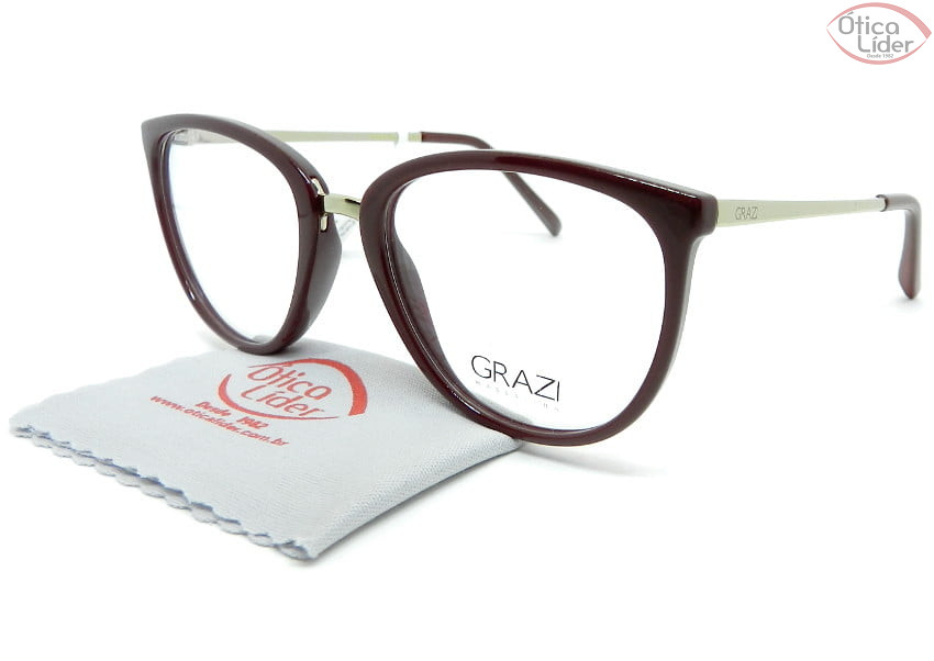 Grazi Massafera GZ3052 g079 50 Acetato Bordô / Light Gold