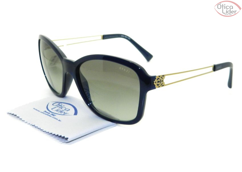 Grazi Massafera GZ4006 d447 56 Acetato Azul / Dourado