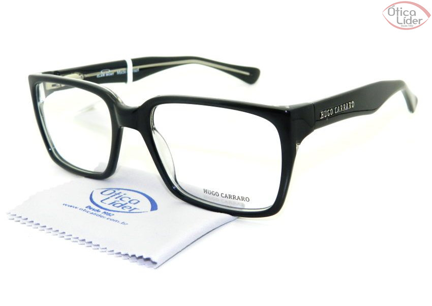 Hugo Carraro HCR 4309 001 52 Acetato Preto / Cristal