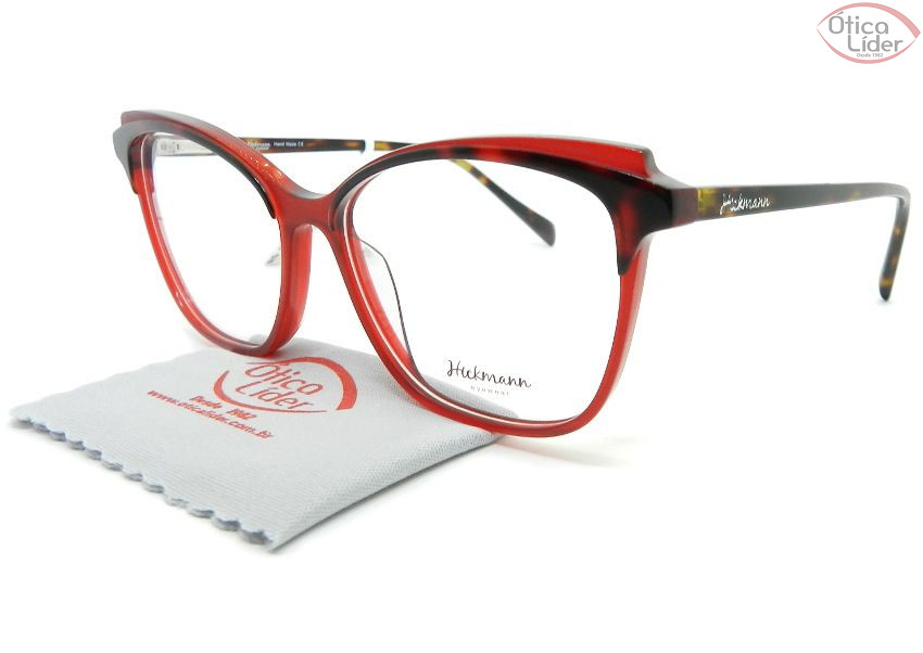 Armação Hickmann HI6127b h01 54 Acetato Vermelho Transparente / Tartaruga