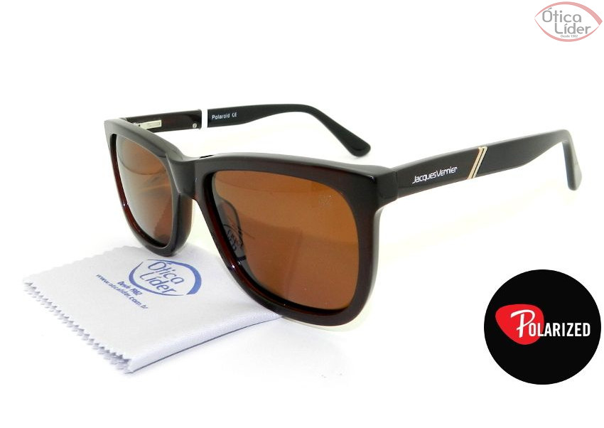 Jacques Vernier JV mmb bq 17015 54 c3 Acetato Marrom Polarizado