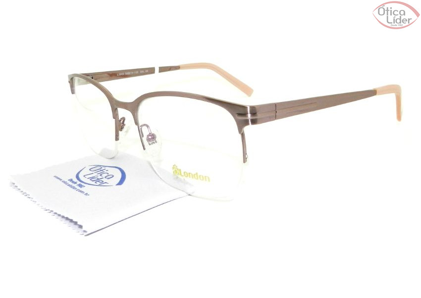 London LO L2863 56 Col. KK fny Metal Prata / Acetato Rosa