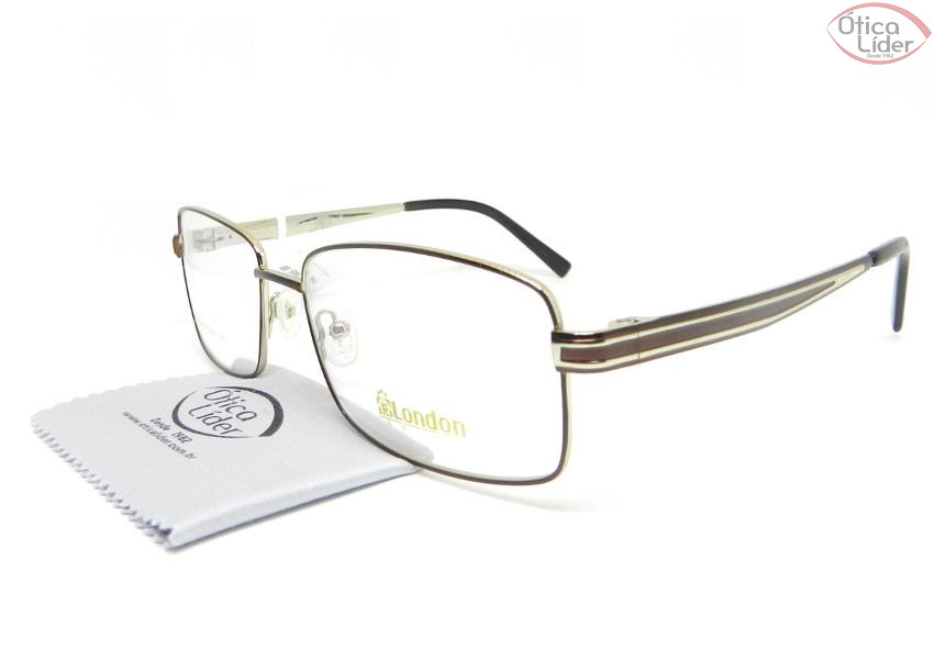 London LO1528 61 Titanium Dourado / Marrom