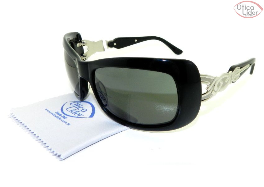 London LO 179 58 Acetato Preto / Metal Prata
