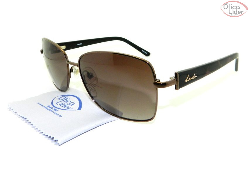 London LO 2847 59 Metal Bronze / Acetato Preto Mesclado