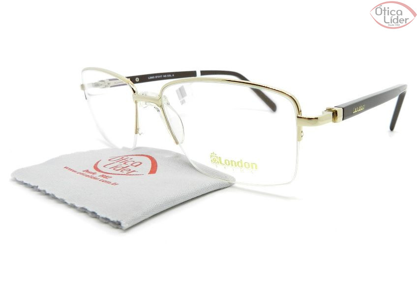 London LO2963 col A 57 fny Metal Dourado / Acetato Marrom