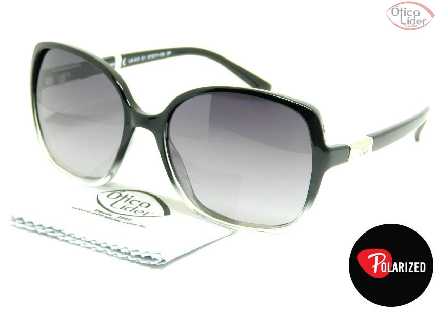 London LO 310 c1 57 Acetato Preto / Transparente Polarizado