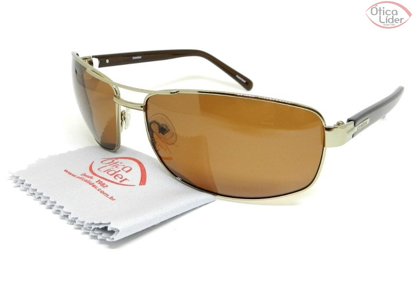 Óculos London LO 607 col.ts 67 Metal Dourado / Acetato Marrom