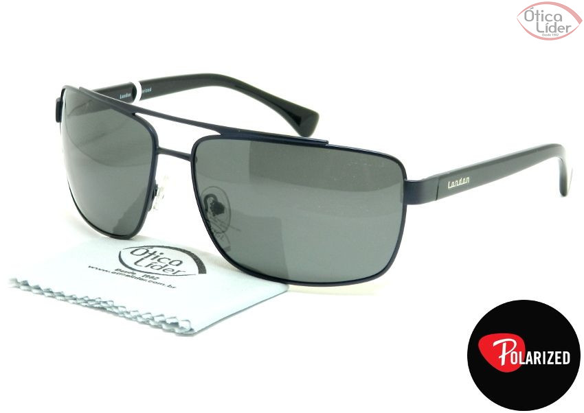 London LO 621 CB 64 Metal / Acetato Preto Polarizado