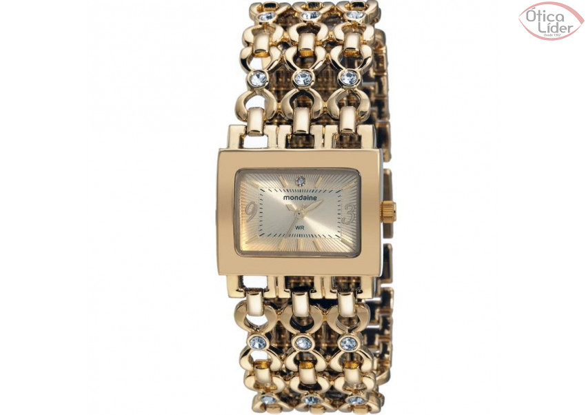 Mondaine MD 76298lpmndm1 Dourado c/ Pedraria