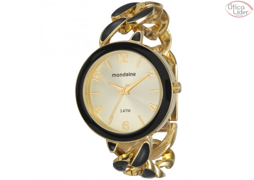 Mondaine MD 76397lpmvdm2 Dourado c/ Preto